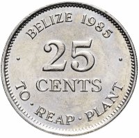 Купить Белиз 25 центов (cents) 1985 "ФАО - Всемирный конгресс лесного хозяйства"