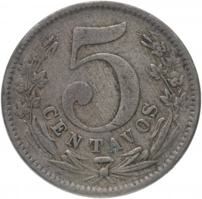 купить Колумбия 5 сентаво (centavos) 1886