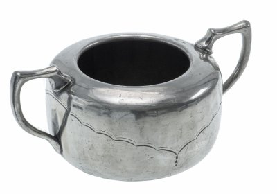 купить Сахарница с фигурными ручками и рельефным туловом, никель с серебрением, Великобритания, 1920-1940 гг.