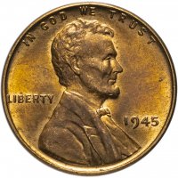 Купить США 1 цент 1945 без обозначения монетного двора