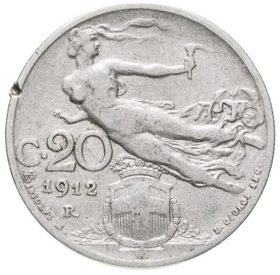 купить Италия 20 чентезимо (centesimi) 1912