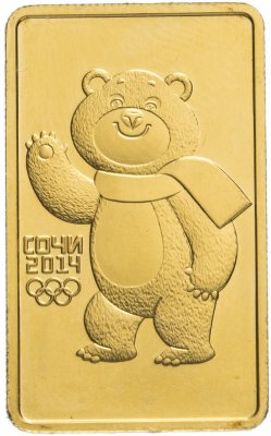 купить 100 рублей 2012 ММД "XXII зимние Олимпийские игры, Сочи-2014: Белый Mишка"