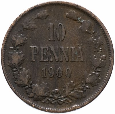 купить 10 пенни 1900, монета для Финляндии