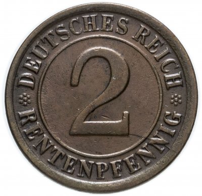 купить Германия 2 пфеннига (рентенпфеннига, rentenpfennig) 1924 E