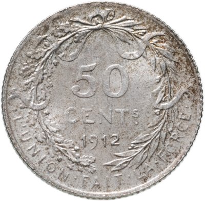 купить Бельгия 50 сантимов (centimes) 1912 Надпись на французском - 'ALBERT ROI DES BELGES'