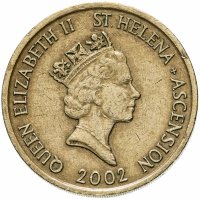 Купить Острова Святой Елены и Вознесения 2 фунта (pounds) 2002