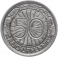купить Германия 50 рейхспфеннигов (reichspfennig) 1927 "A"