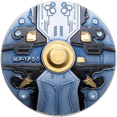 купить Камерун 1766 франков 2025 "НЛО MP-1766 голубая галактика Космос" в футляре с сертификатом