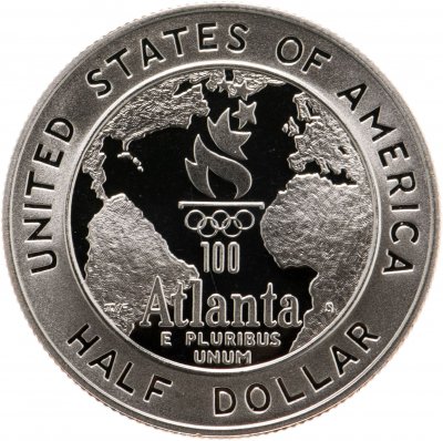 купить 50 центов (1/2 доллара, half dollar) 1995 XXVI летние Олимпийские Игры, Атланта 1996 - Баскетбол США