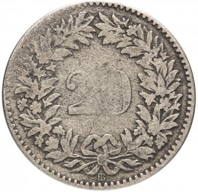 купить Швейцария 20 раппенов (rappen) 1850