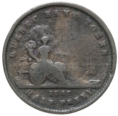 купить Канадские провинции 1/2 пенни 1852 "Банк Квебека"
