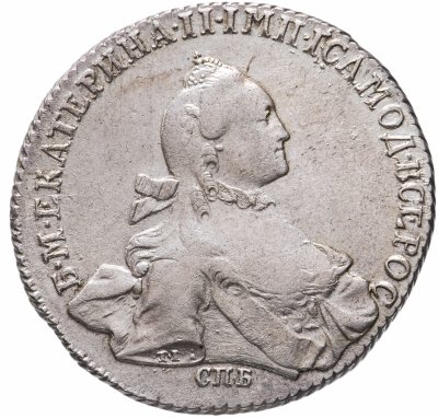 купить 1 рубль 1765 СПБ-TI-ЯI, Биткин №187
