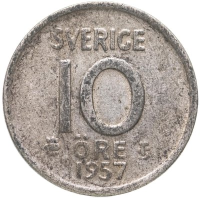 купить Швеция 10 эре (ore) 1957