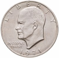 купить США 1 доллар 1971 "Эйзенхауэр" знака монетного двора (D) - Денвер