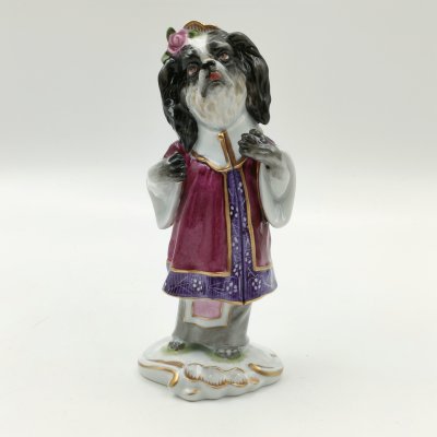 купить Статуэтка «Пекинес», фарфор, роспись, Unterweissbach Werkstätten (Унтервайсбах), Германия, 1958-1976 гг.