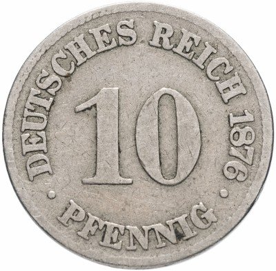 купить Германия 10 пфеннигов 1876(СС)
