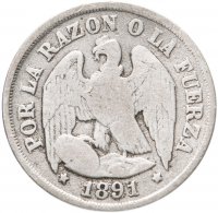 купить Чили 1 десимо (decimo) 1891
