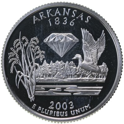 купить США 25 центов (квотер, 1/4 доллара, quarter dollar) 2003 Арканзас (Arkansas)