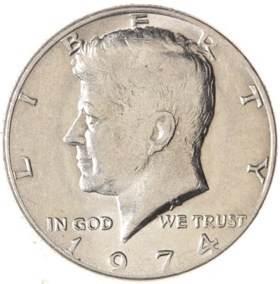 купить США 50 центов (1/2 доллара, half dollar) 1974 P Kennedy Half Dollar (Кеннеди) без обозначения монетного двора