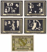 купить Германия (Саксония: Глаухау) набор из 5 нотгельдов 1921 (436.1М/B1)