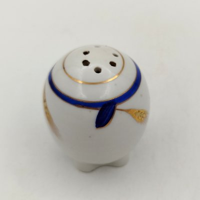купить Солонка "Золотые колосья", автор росписи Мысягин В.П., фарфор, роспись, золочение, Дмитровский фарфоровый завод (ДФЗ Вербилки), СССР, 1930-1940 гг.