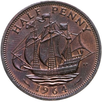 купить Великобритания 1/2 пенни 1964