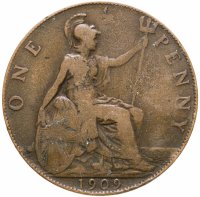 купить Великобритания 1 пенни (penny) 1909