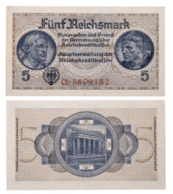 купить Германия 5 марок 1939-1945