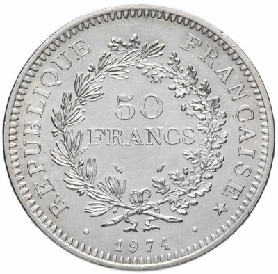 купить Франция 50 франков (francs) 1974