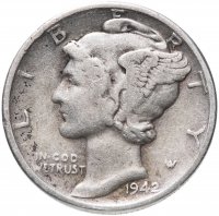 Купить США 1 дайм (10 центов) 1942