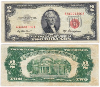 купить США 2 доллара 1953 series 1953A (Pick 380a)