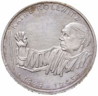 купить Германия 10 марок 1992 125 лет со дня рождения Кете Кольвиц