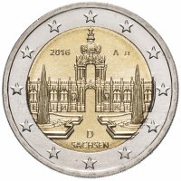 Купить Германия 2 евро 2016 A "Федеральные земли Германии: Саксония"