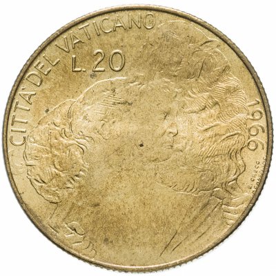 купить Ватикан 20 лир (lire) 1966