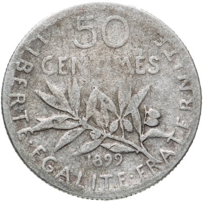 купить Франция 50 сантимов (centimes) 1899