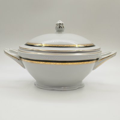 купить Супница, украшенная орнаментальным декором, фарфор, деколь, золочение, Chodziez, Польша, 1980-2000 гг.