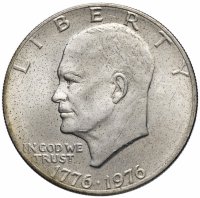 купить США 1 доллар 1976 "200 лет независимости США" без знака монетного двора (P)