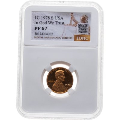 купить США 1 цент (cent) 1978 S "Lincoln Memorial Cent" в слабе DNC PF67