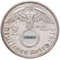 купить Германия Третий рейх 2 рейхсмарки (reichsmark) 1939 А