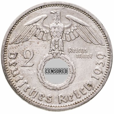 купить Германия Третий рейх 2 рейхсмарки (reichsmark) 1939 А