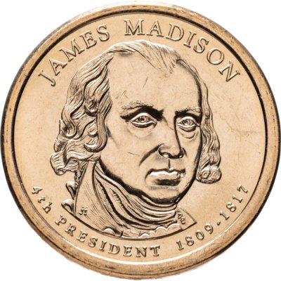 купить США 1 доллар 2007 P "4-й президент США - Джеймс Мэдисон"