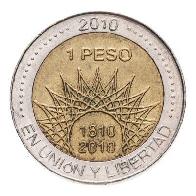 купить Аргентина 1 песо (peso) 2010 200 лет Аргентине - ледник Перито-Морено