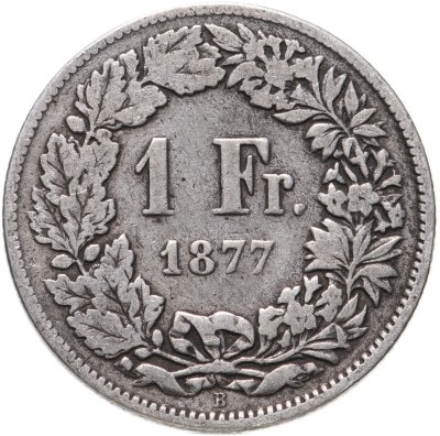 купить Швейцария 1 франк (franc) 1877