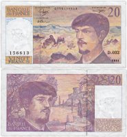 купить Франция 20 франков 1991 (Pick 151е)