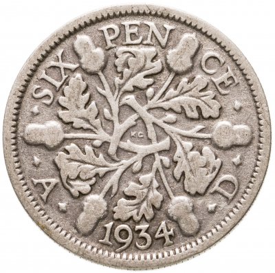 купить Великобритания 6 пенсов (pence) 1934