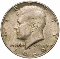 купить США 1/2 доллара 1969 D "Kennedy Half Dollar"