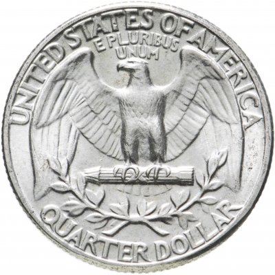купить США 25 центов (квотер, 1/4 доллара, quarter dollar) 1960 Washington Quarter (Вашингтон) без знака монетного двора