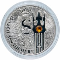 Купить Польша 20 злотых 2004 "15 лет Сенату" янтарь