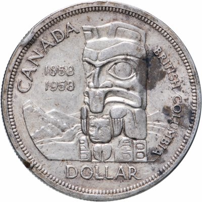купить Канада 1 доллар (dollar) 1958 "100 лет со дня основания Британской Колумбии"