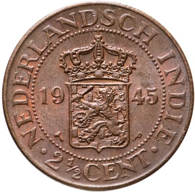 купить Голландская Ост-Индия 2 1/2 цента (cent) 1945